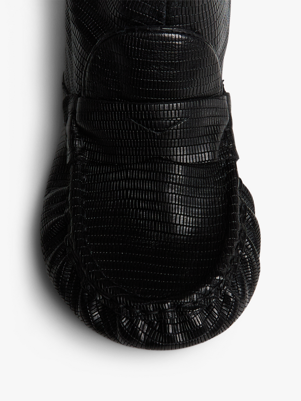 Stoy Slouch Saddle Boots In Black