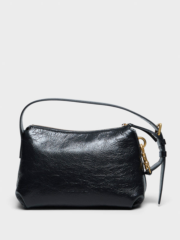 Stoy Small Leather Shoulder Bag In Black