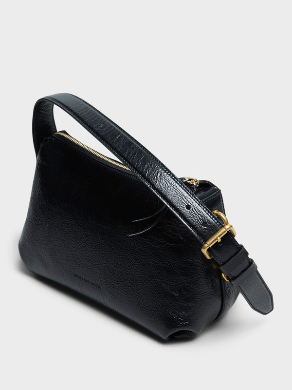 Stoy Small Leather Shoulder Bag In Black