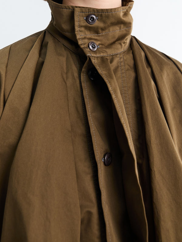 Stoy Soft Pleated Blouson Jacket In Bronze