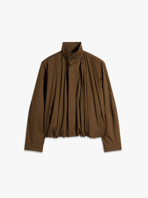 stoy Soft Pleated Blouson Jacket in Bronze