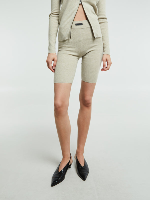 Stoy Soft Rib Biker Short In Timber