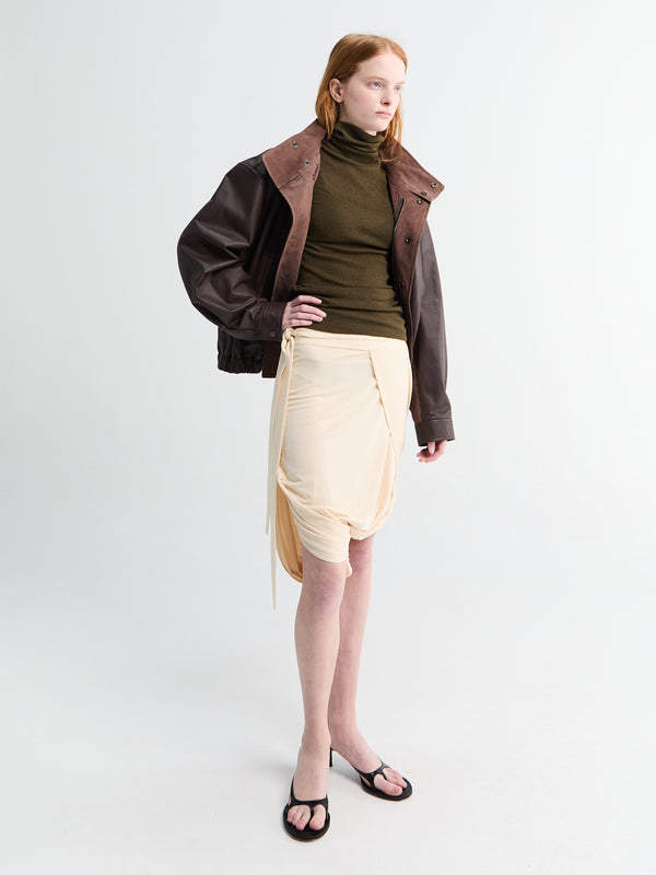 Stoy Soft Wrap Skirt In Cream