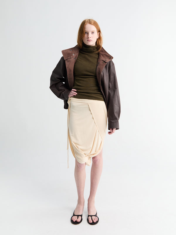 Stoy Soft Wrap Skirt In Cream