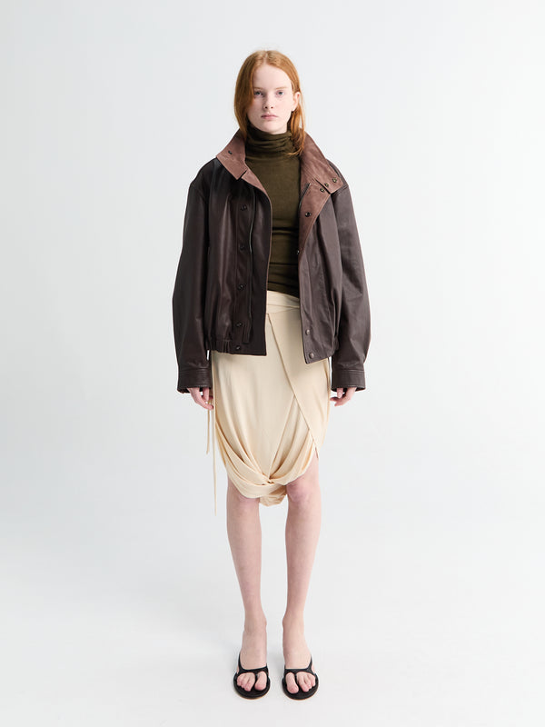 stoy Soft Wrap Skirt in Cream