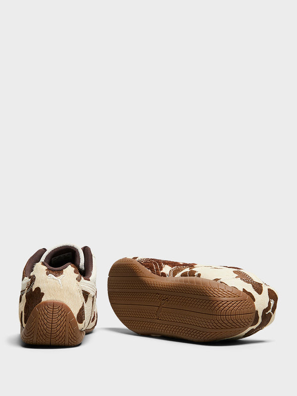 Stoy Speedcat Cow Sneakers In Chocolate Brown-Gum