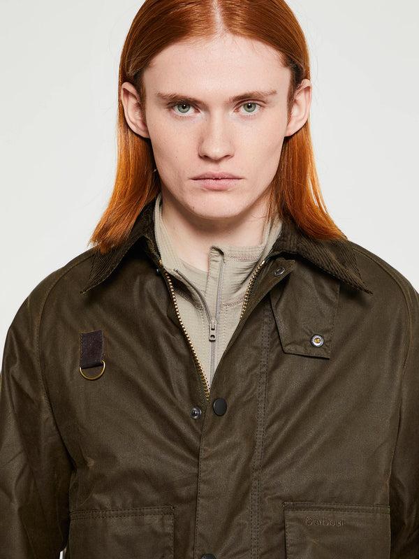 Stoy Spey Wax Jacket In Olive