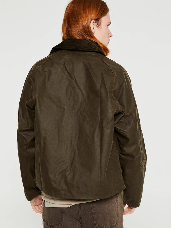 Stoy Spey Wax Jacket In Olive