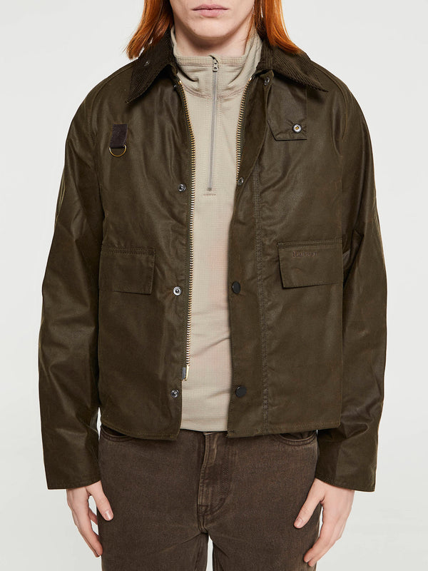 stoy Spey Wax Jacket in Olive