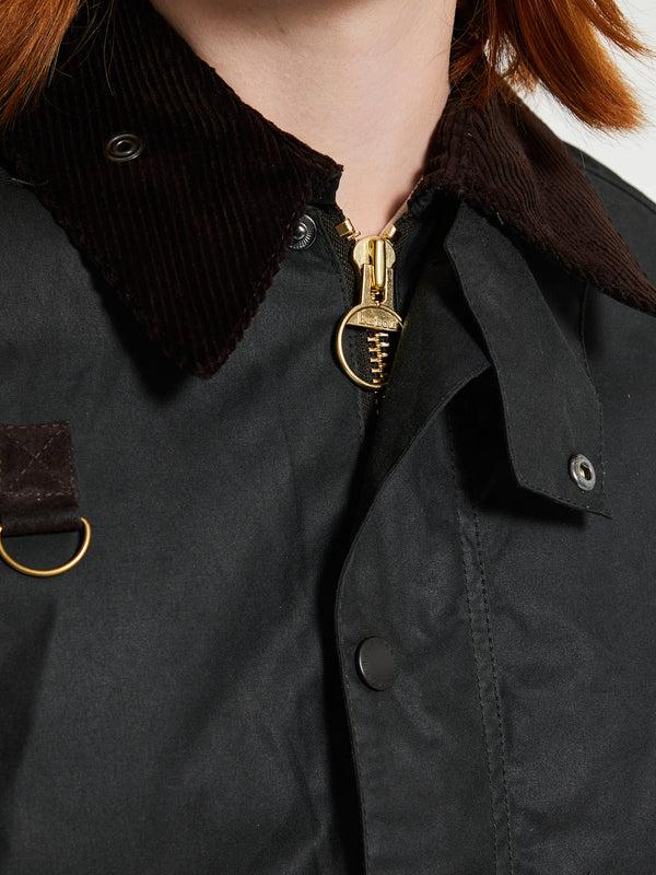 Stoy Spey Wax Jacket In Sage