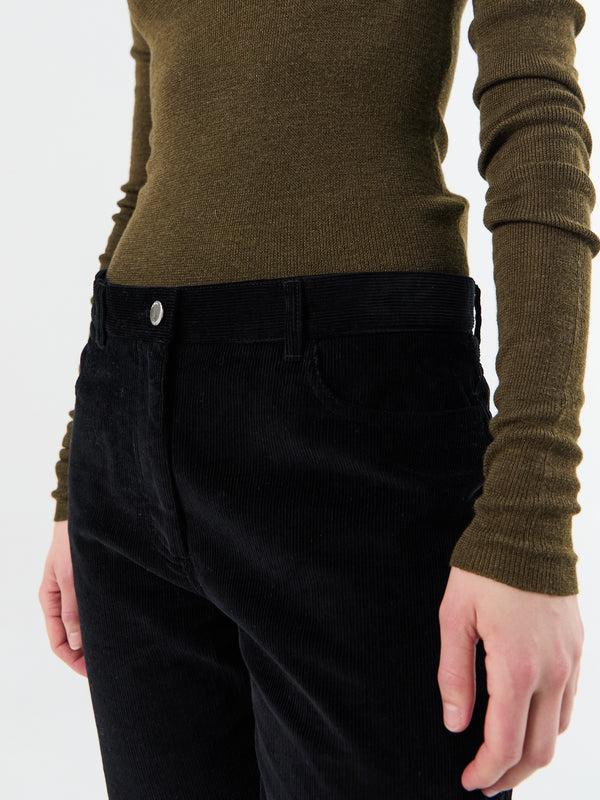 Stoy Straight Cord Trousers In Black