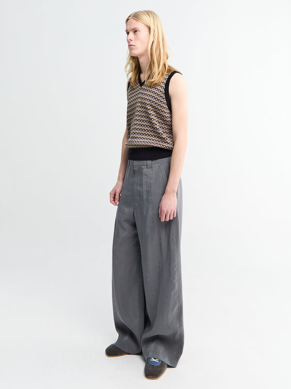 Stoy Straight Tailored Pants In Aluminium