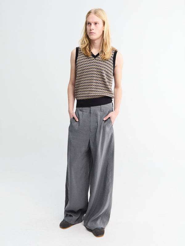 Stoy Straight Tailored Pants In Aluminium