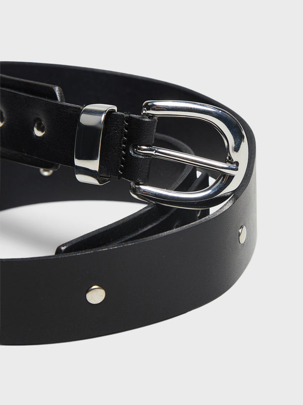 Stoy Stud Belt 3 5cm In Black