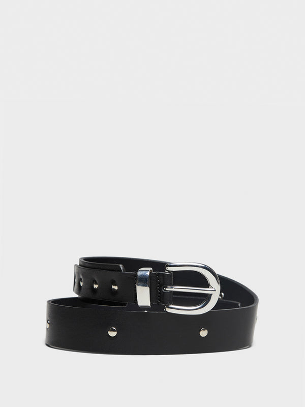 stoy Stud Belt 3 5cm in Black