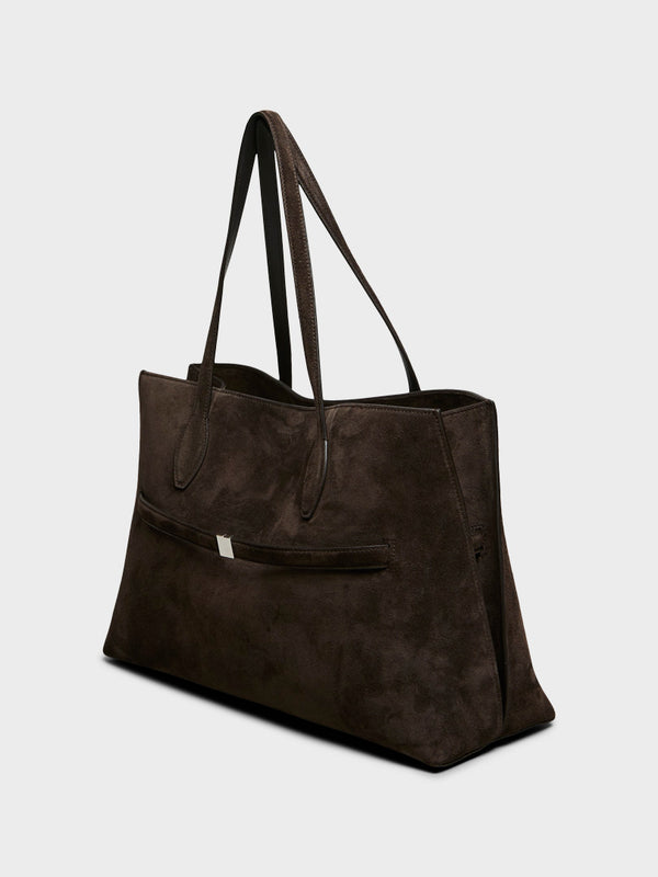 Stoy Suede Lounge Tote Bag In Brown