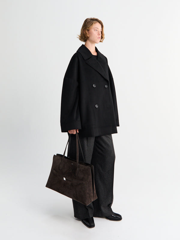 Stoy Suede Lounge Tote Bag In Brown