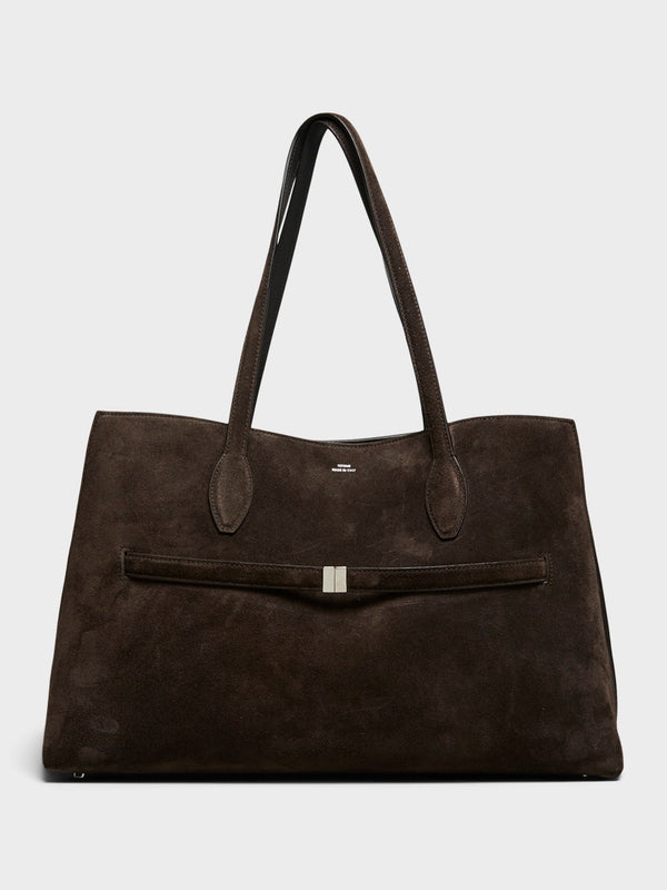 stoy Suede Lounge Tote Bag in Brown