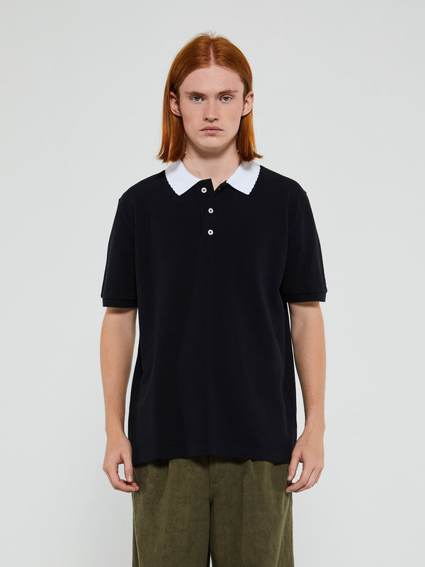 stoy Summer's Polo Shirt in Black and White