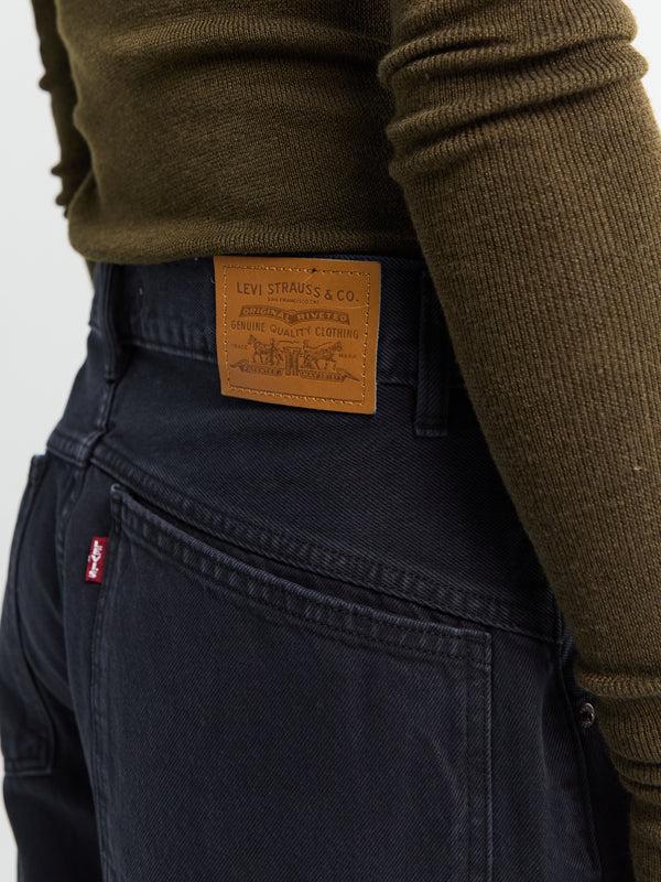 Stoy Super Baggy Jorts In Chipped Black Oyster