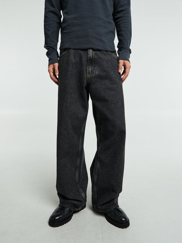 Stoy Super Wide Jeans In Black Stone