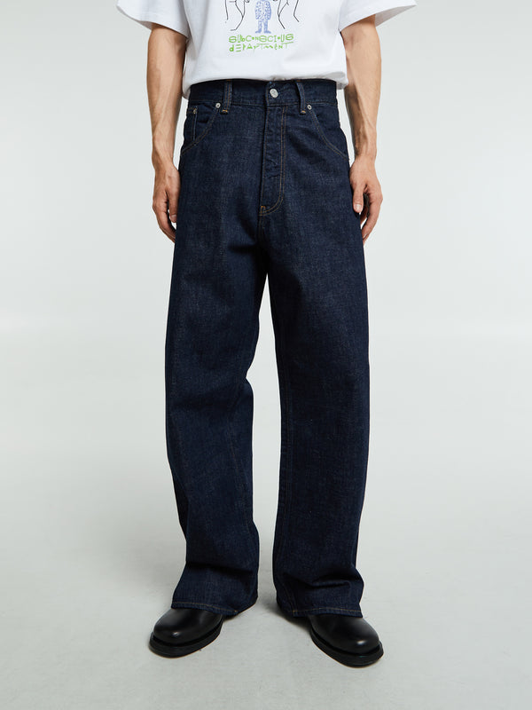Stoy Super Wide Jeans In Simple Rinse Blue