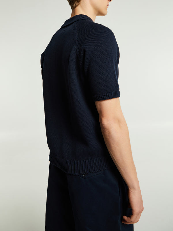 Stoy Sweater Polo In Navy