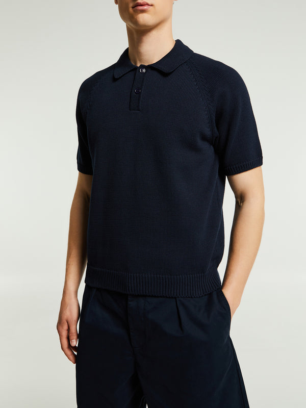 stoy Sweater Polo in Navy
