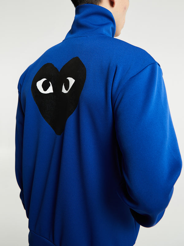 Stoy Sweatshirt With Black Emblem In Navy