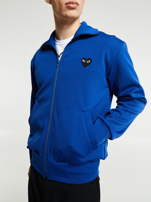 Stoy Sweatshirt With Black Emblem In Navy