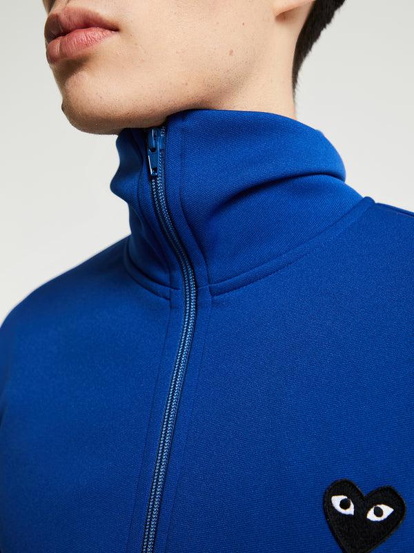 Stoy Sweatshirt With Black Emblem In Navy