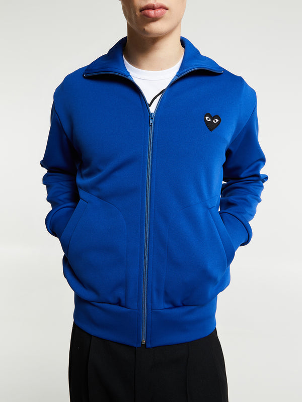 stoy Sweatshirt with Black Emblem in Navy