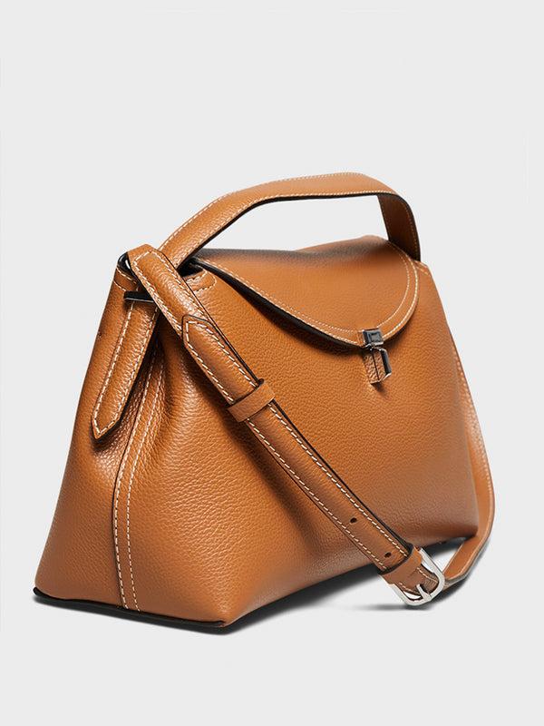 Stoy T-Lock Top Handle Bag In Tan