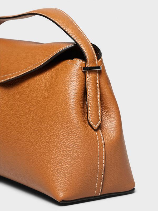 Stoy T-Lock Top Handle Bag In Tan