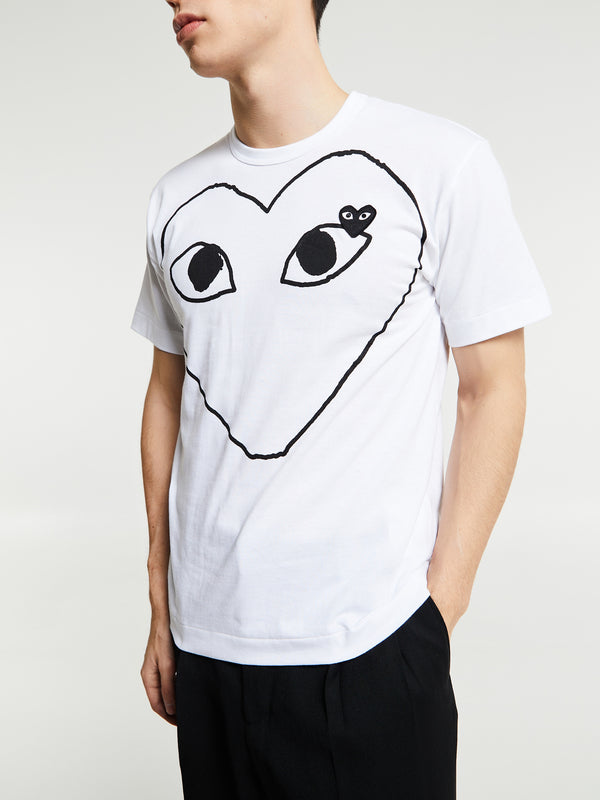 Stoy T-Shirt With Black Emblem In White