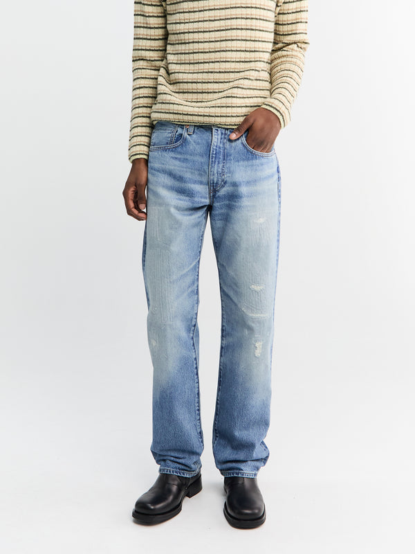Stoy Tab Anchor Relaxed Jeans In Top Deck Blue