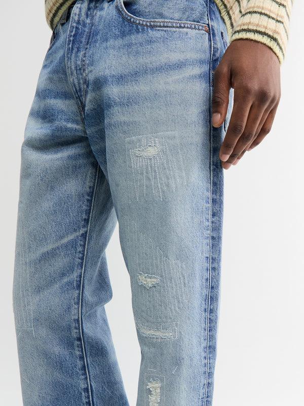 Stoy Tab Anchor Relaxed Jeans In Top Deck Blue