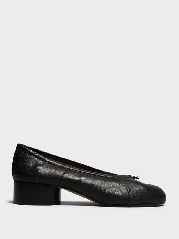 stoy Tabi Heeled Ballerina in Black