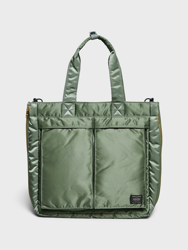stoy Tanker 2Way Tote Bag in Sage Green
