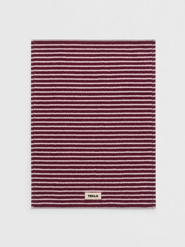 stoy Terry Bath Mat in Red and Rose
