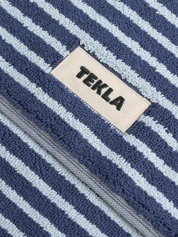 Stoy Terry Bath Mat In River Stripes
