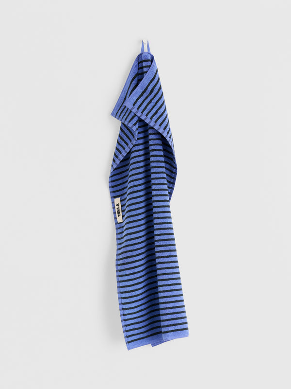 Stoy Terry Towel In Blue & Black