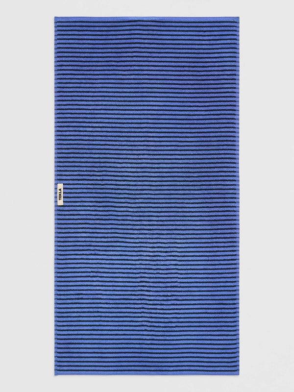Stoy Terry Towel In Blue & Black