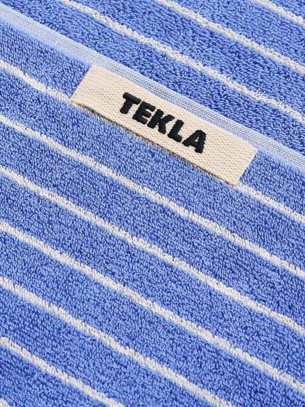Stoy Terry Towel In Clear Blue Stripes