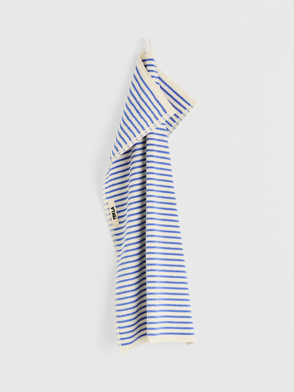 Stoy Terry Towel In Coastal Blue Stripes