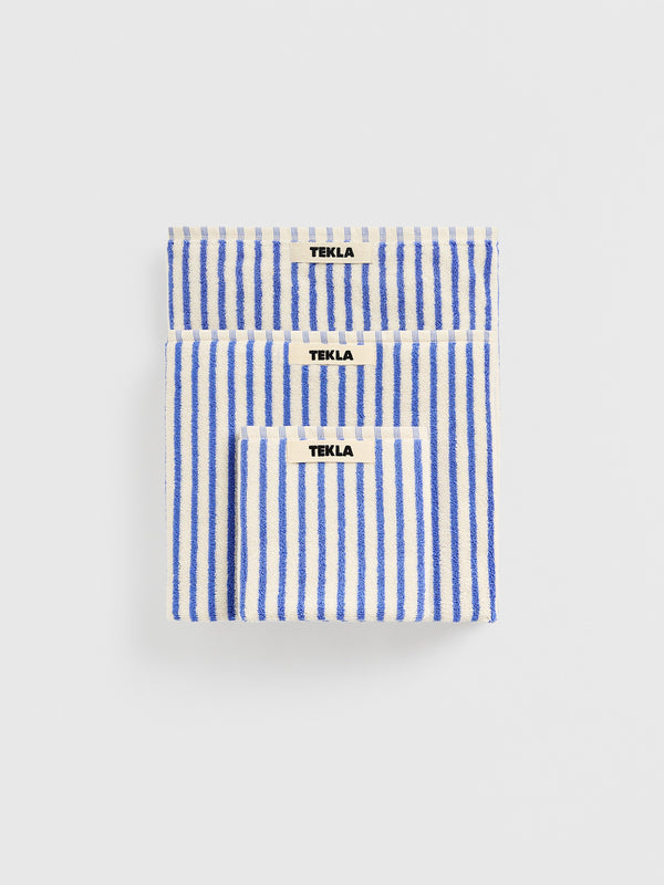 stoy Terry Towel in Coastal Blue Stripes