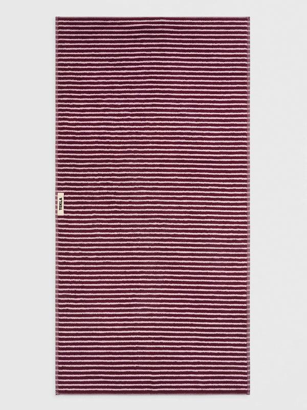 Stoy Terry Towel In Red And Rose
