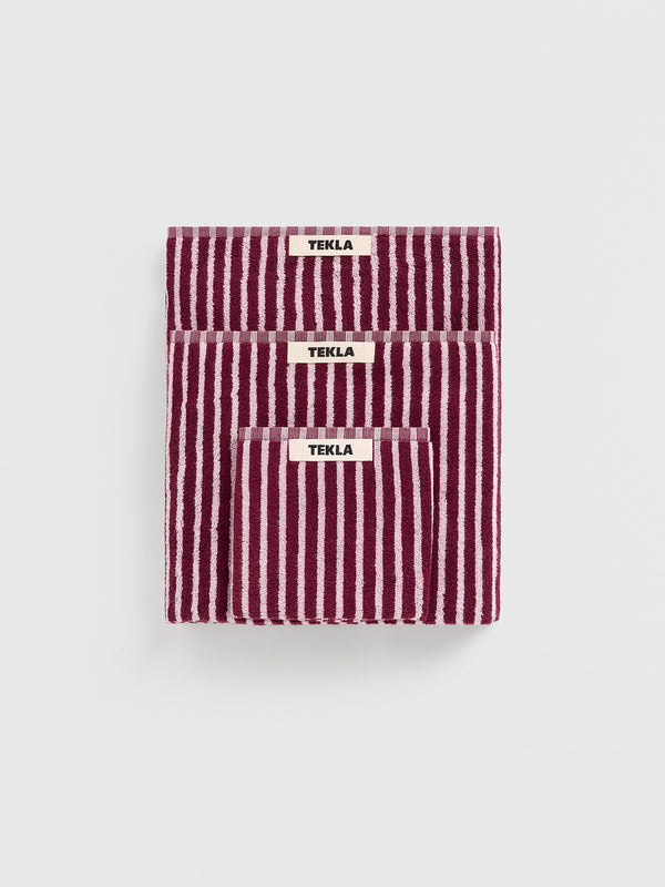 stoy Terry Towel in Red and Rose