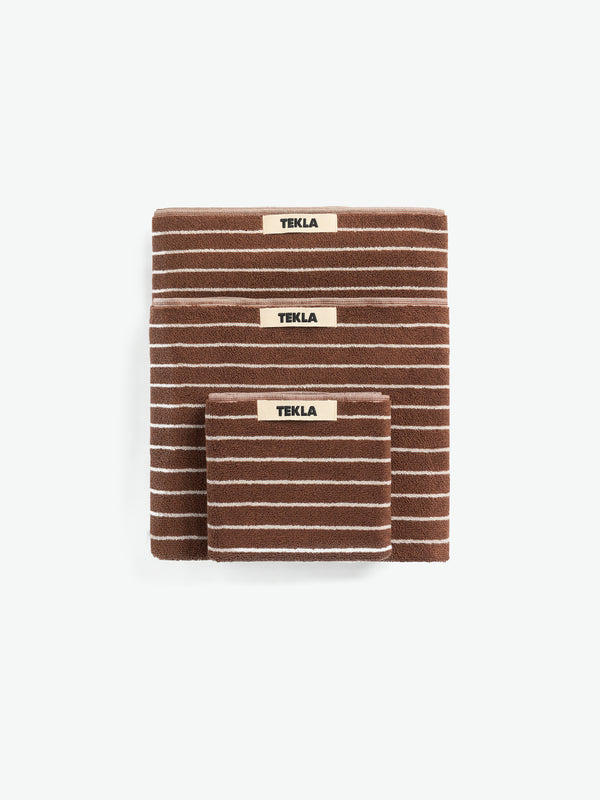 stoy Terry Towel in Rust Stripes