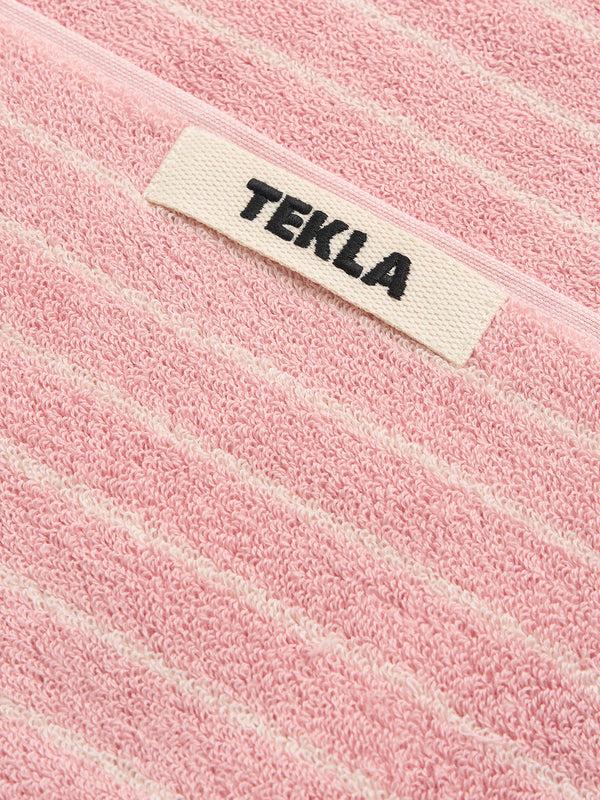Stoy Terry Towel In Shaded Pink Stripes